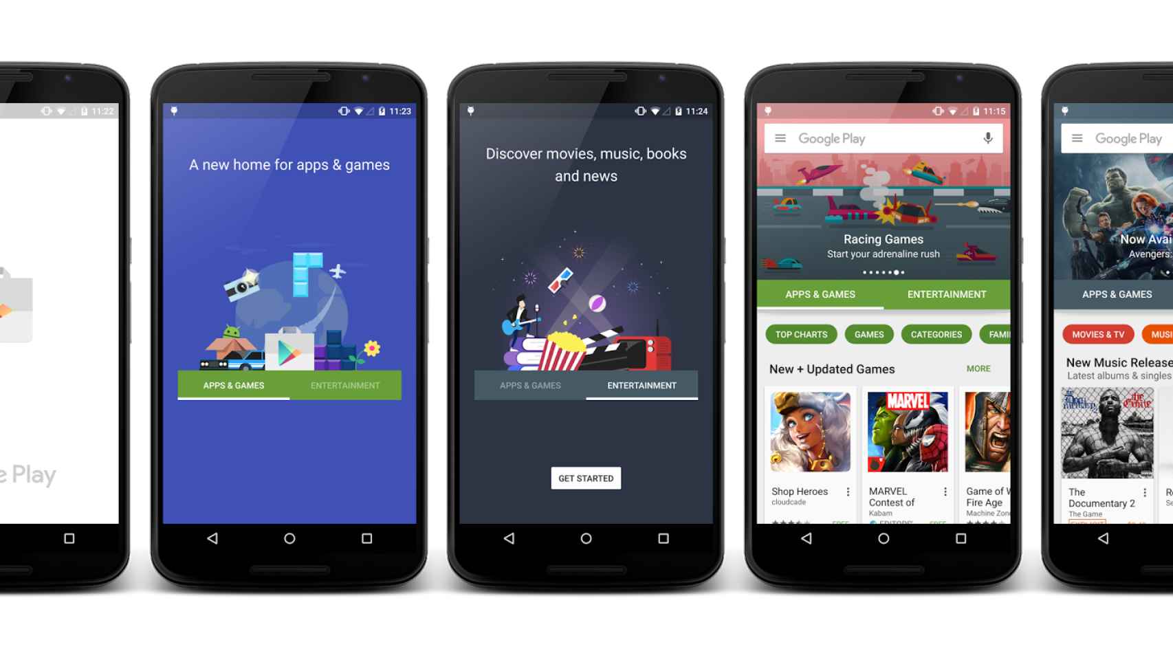 Así será la nueva Google Play: nuevo diseño, secciones unificadas y más