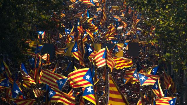 Así estaba la manifestación en la Diada 2015