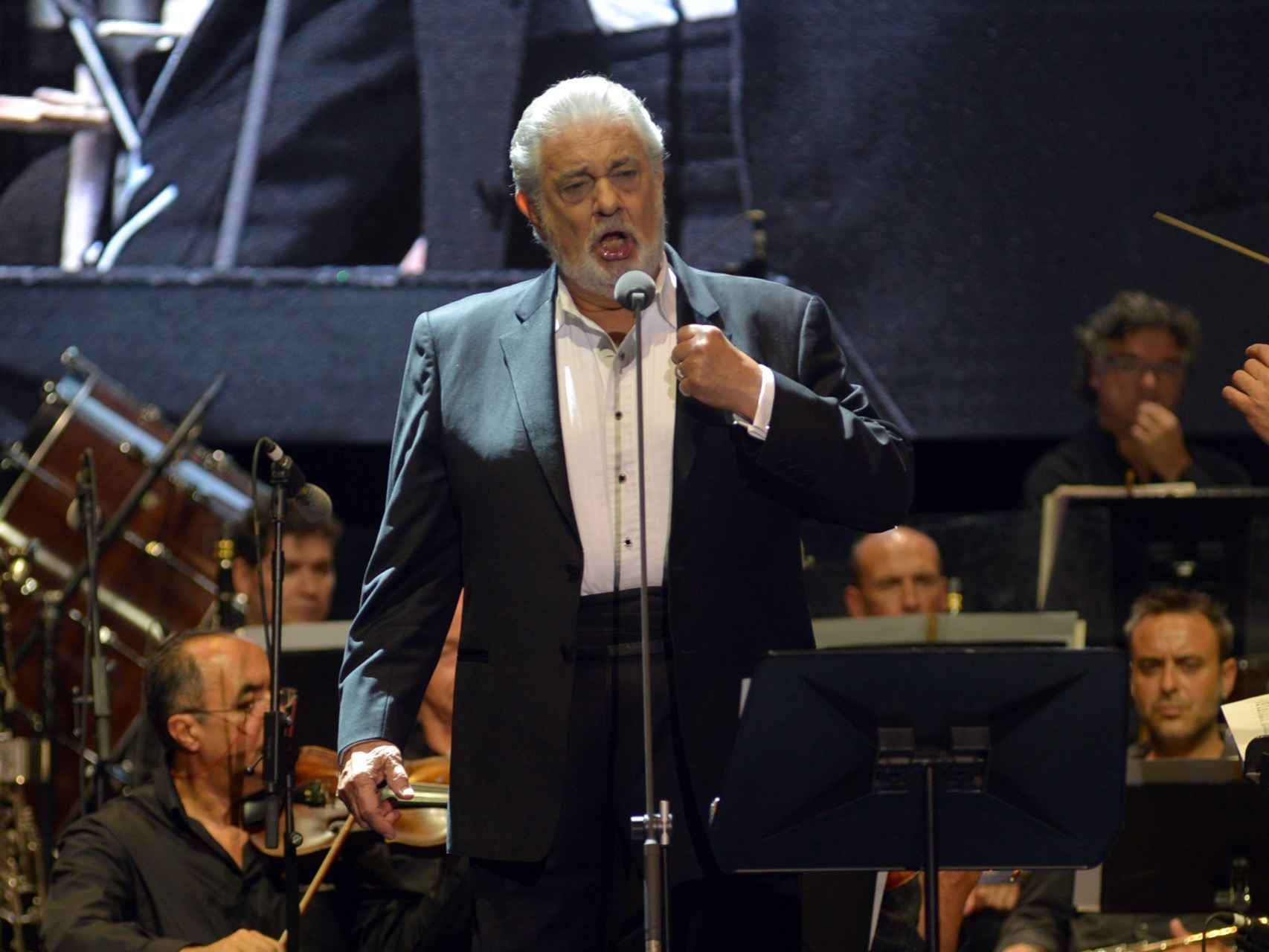 Plácido Domingo durante su actuación en el Festival Stralite de Marbella