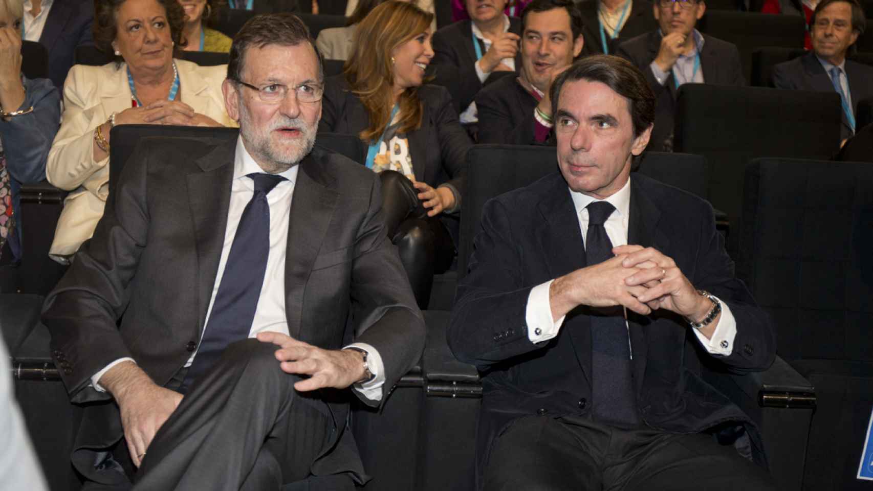 Mariano Rajoy y José María Aznar en uno de sus últimos encuentros públicos