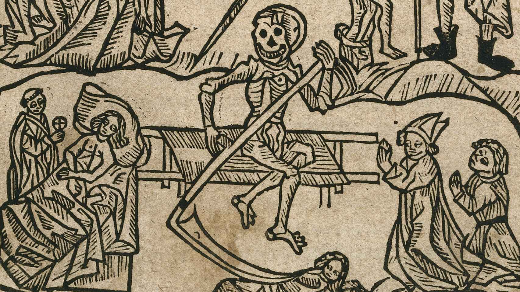 Una ilustración medieval representa la peste.