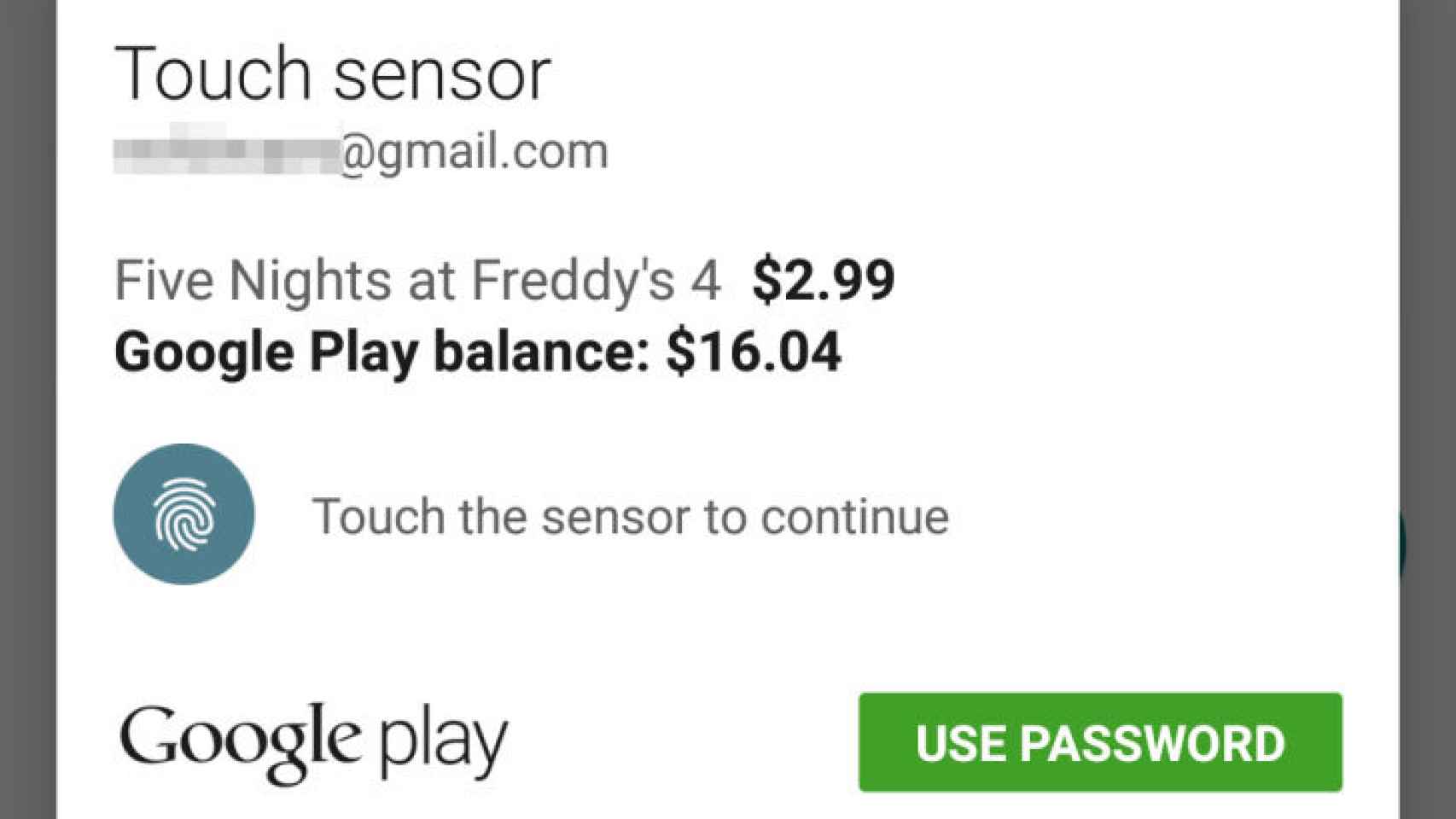 Google Play ya permite confirmar pagos con la huella digital