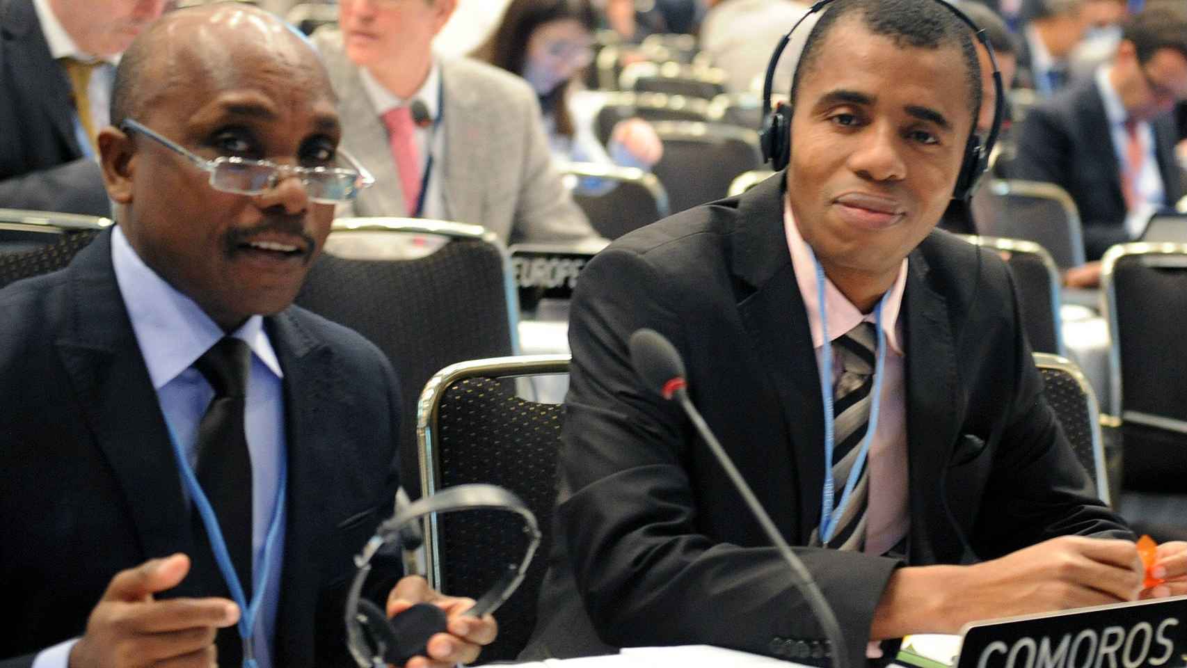 Los representantes del archipiélago de Comoras en la pasada cumbre del Clima.