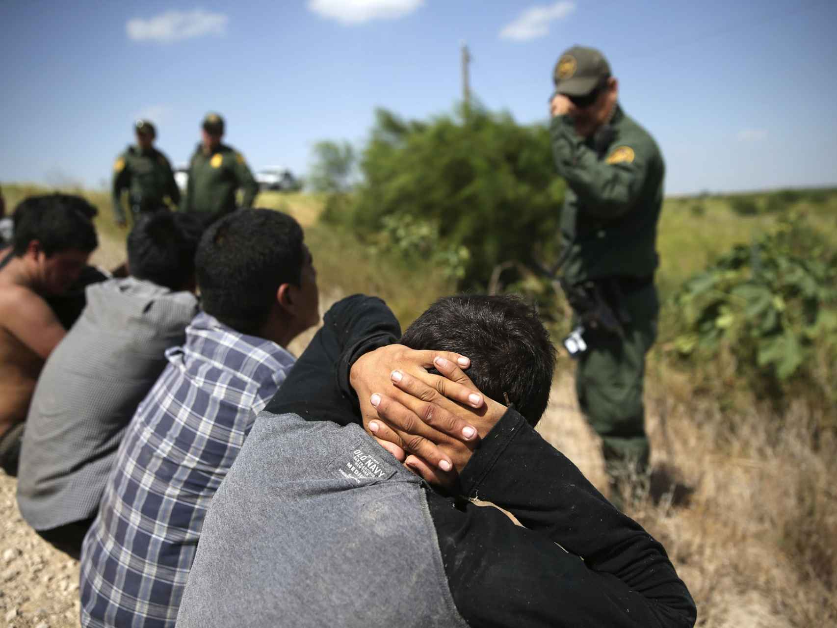 Emigrantes mexicanos detenidos en la frontera de Texas este año