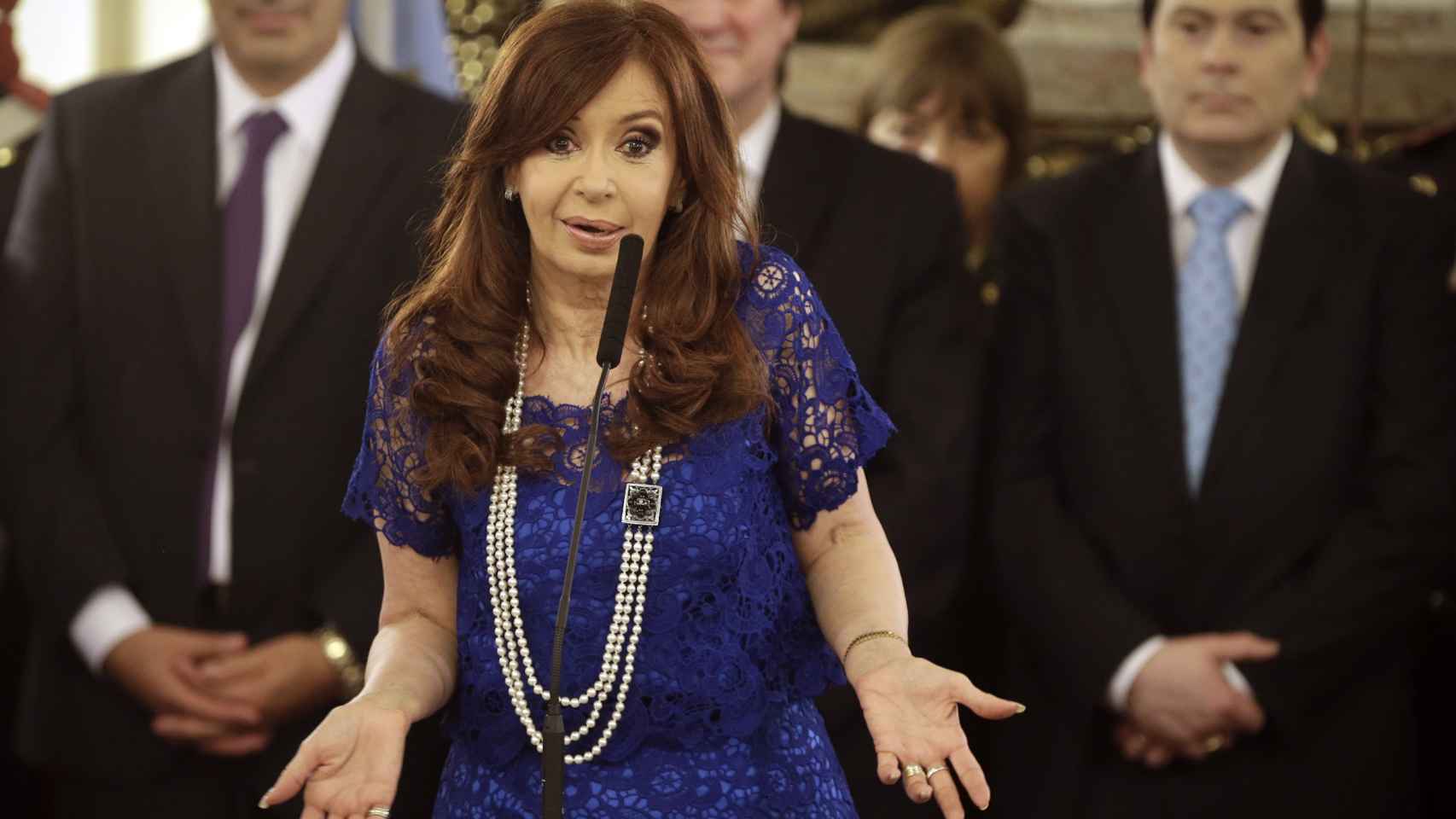 Cristina Fernández de Kirchner usa a diario collares de perlas