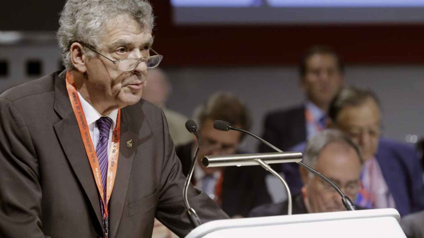 Ángel María Villar, presidente de la RFEF, durante un acto reciente.