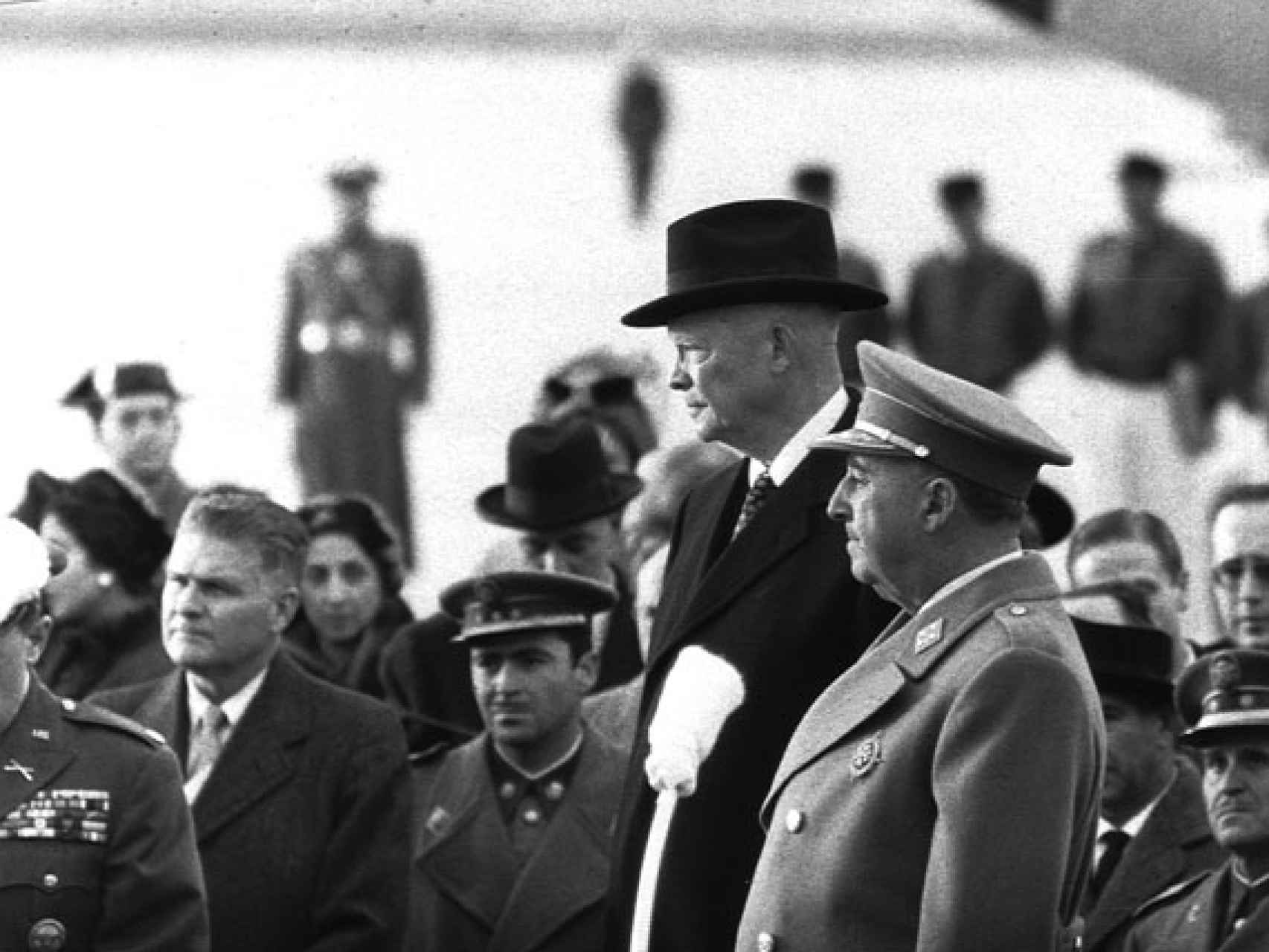 Franco recibe a Eisenhower en Madrid en 1959.
