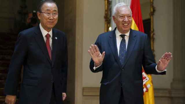 El ministro de Exteriores ha recibido a Ban Ki-Moon en el Palacio de Viana.