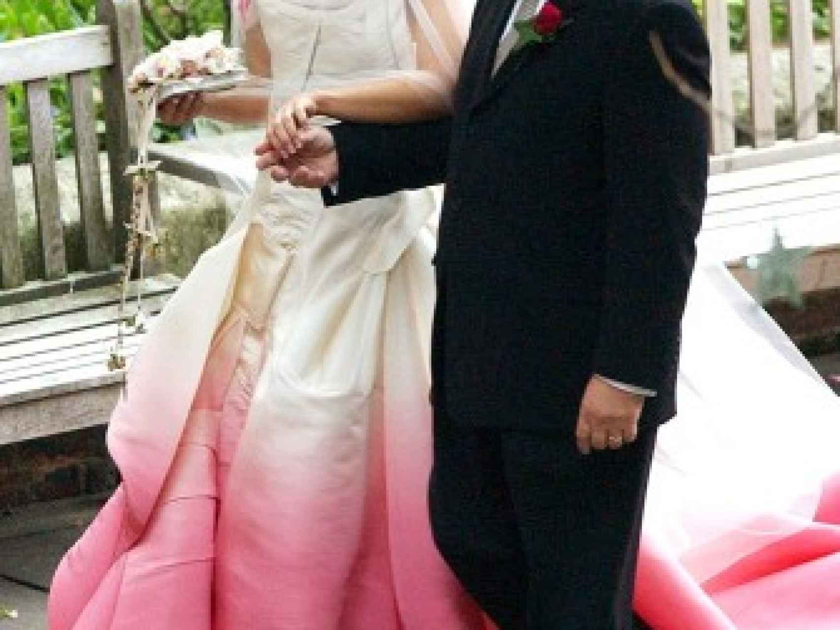 Gwen Stefani de boda con diseño de John Galliano