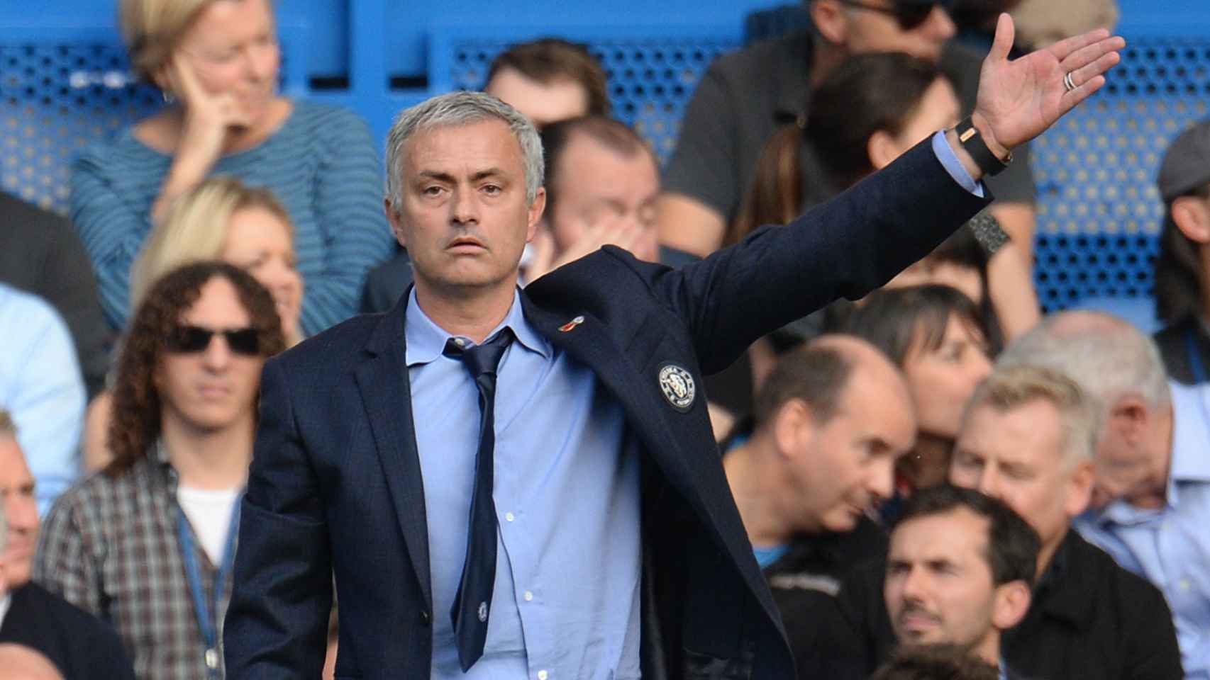 Mourinho, en el partido contra el Liverpool. / Reuters