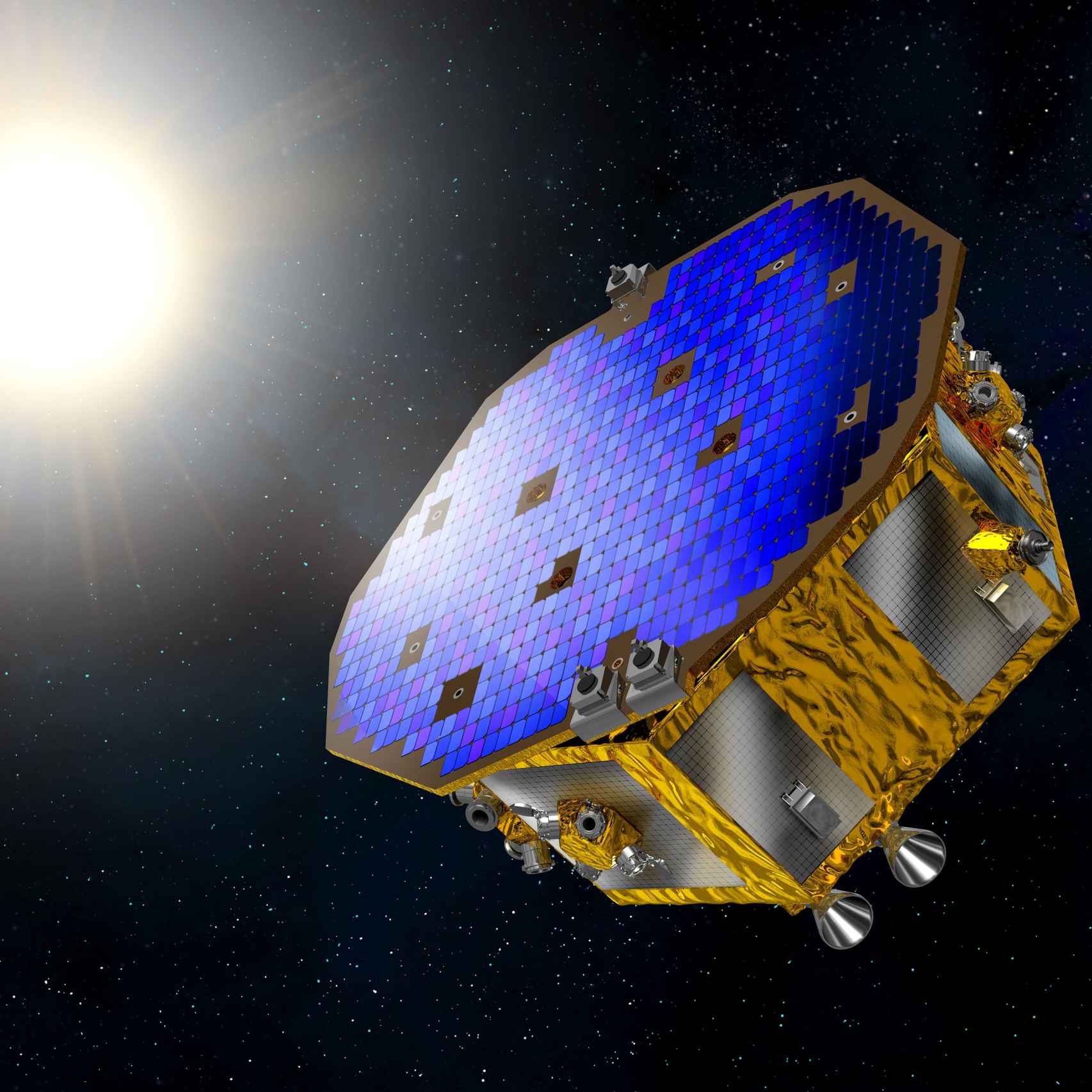Ilustración de la sonda LISA Pathfinder.