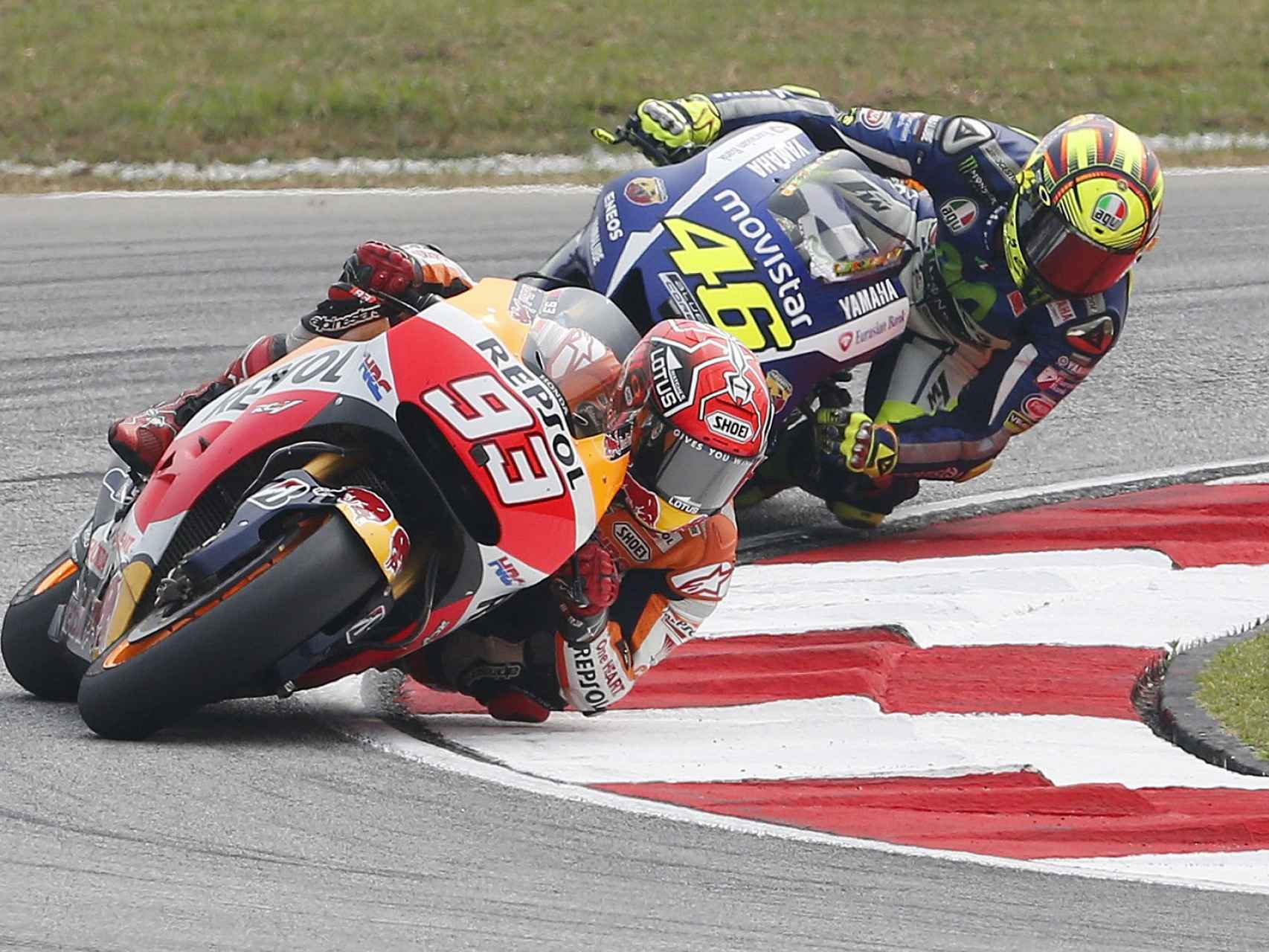 Rossi y Márquez en Malasia