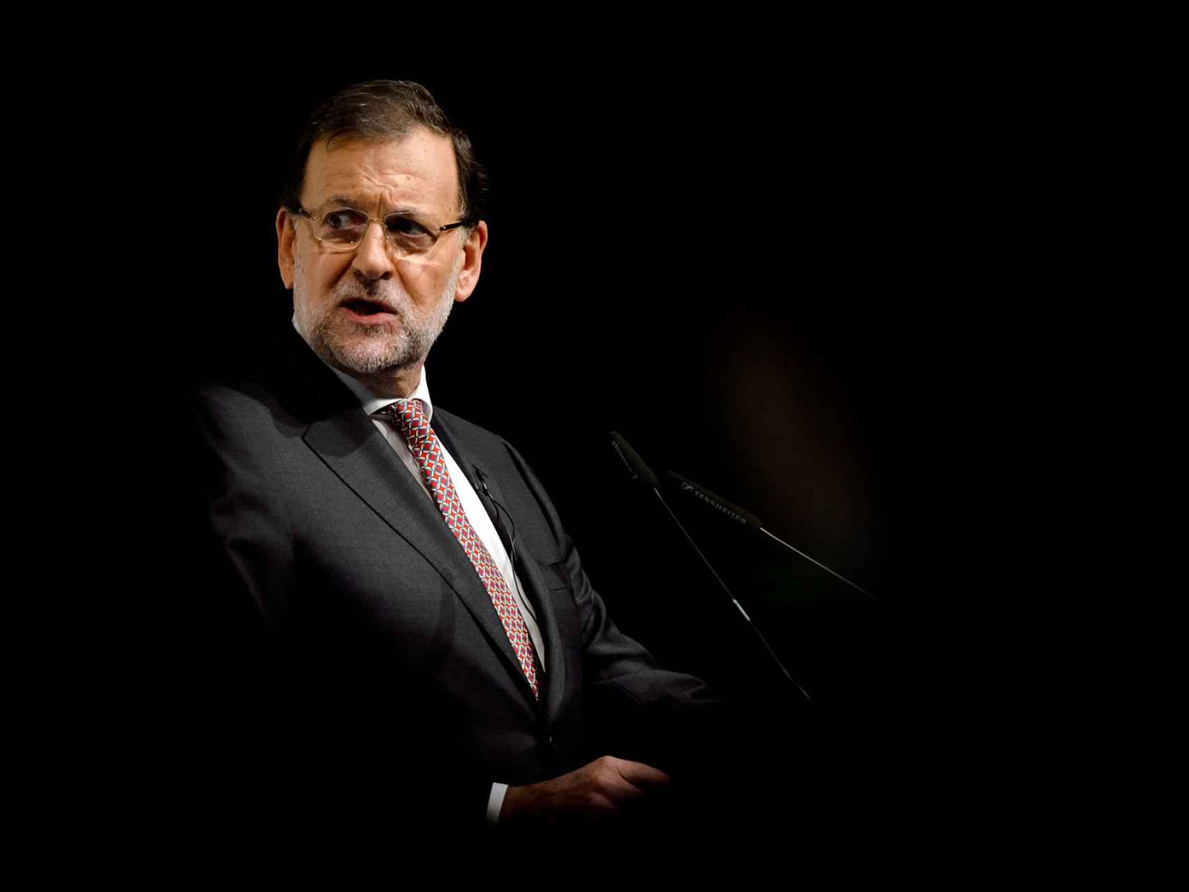 Rajoy, durante su intervención en el foro de 'El Mundo'.