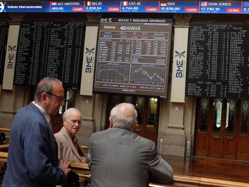 El parqué de negociación de la Bolsa de Madrid