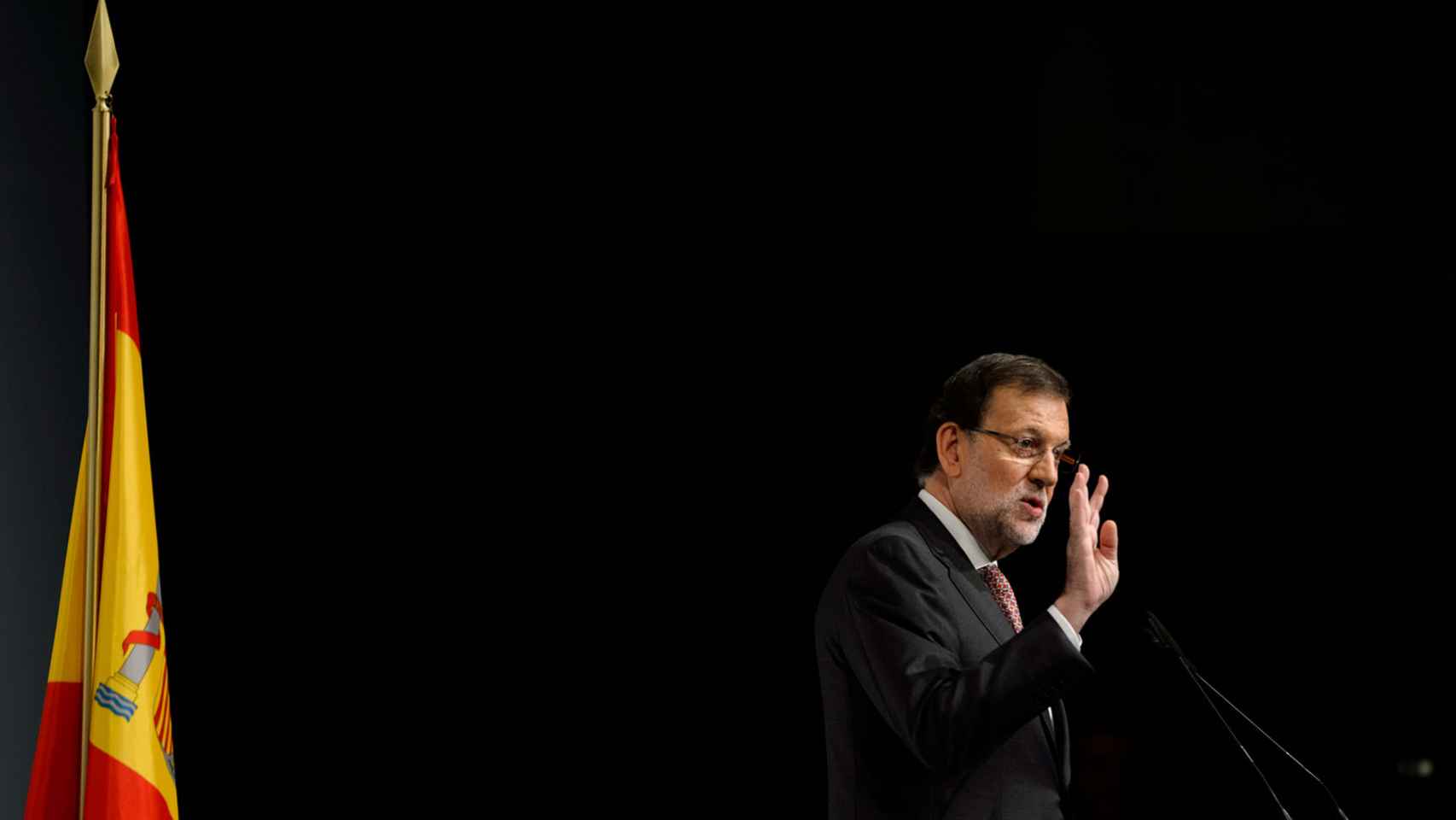Rajoy durante su intervención en el foro de El Mundo.