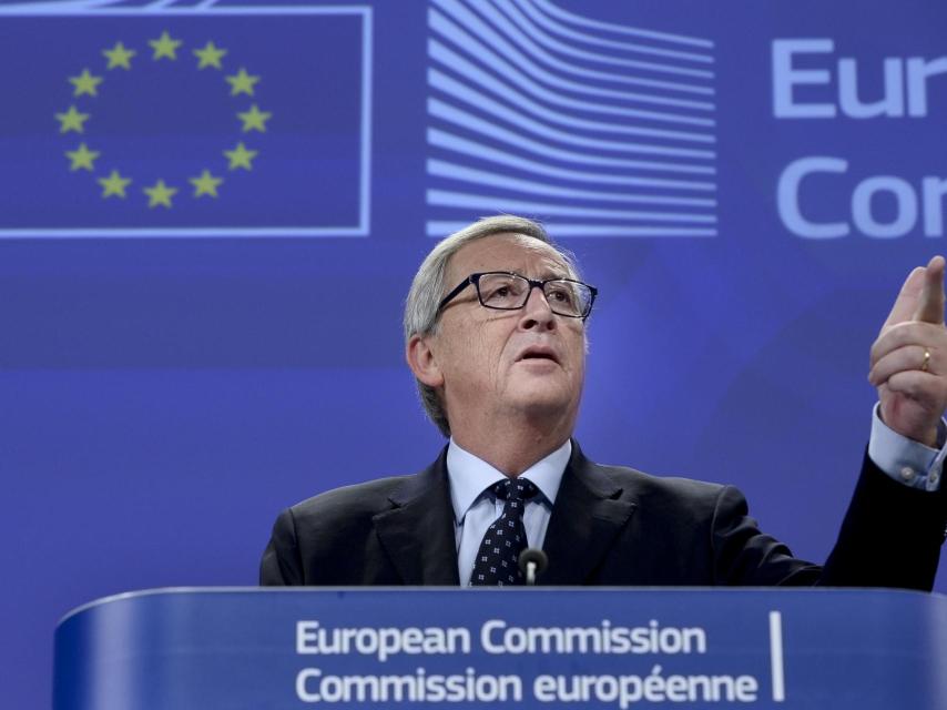 Juncker dando explicaciones sobre Luxleaks el 12 de noviembre de 2014