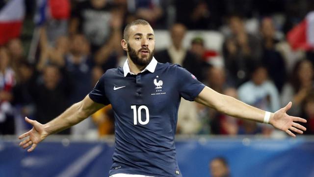 Benzema con la selección francesa