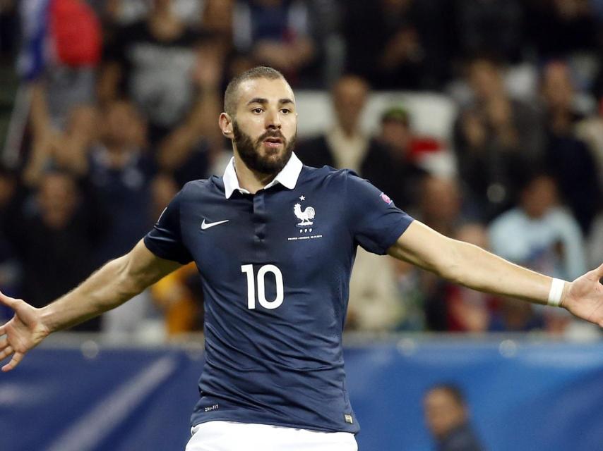 Benzema con la selección francesa