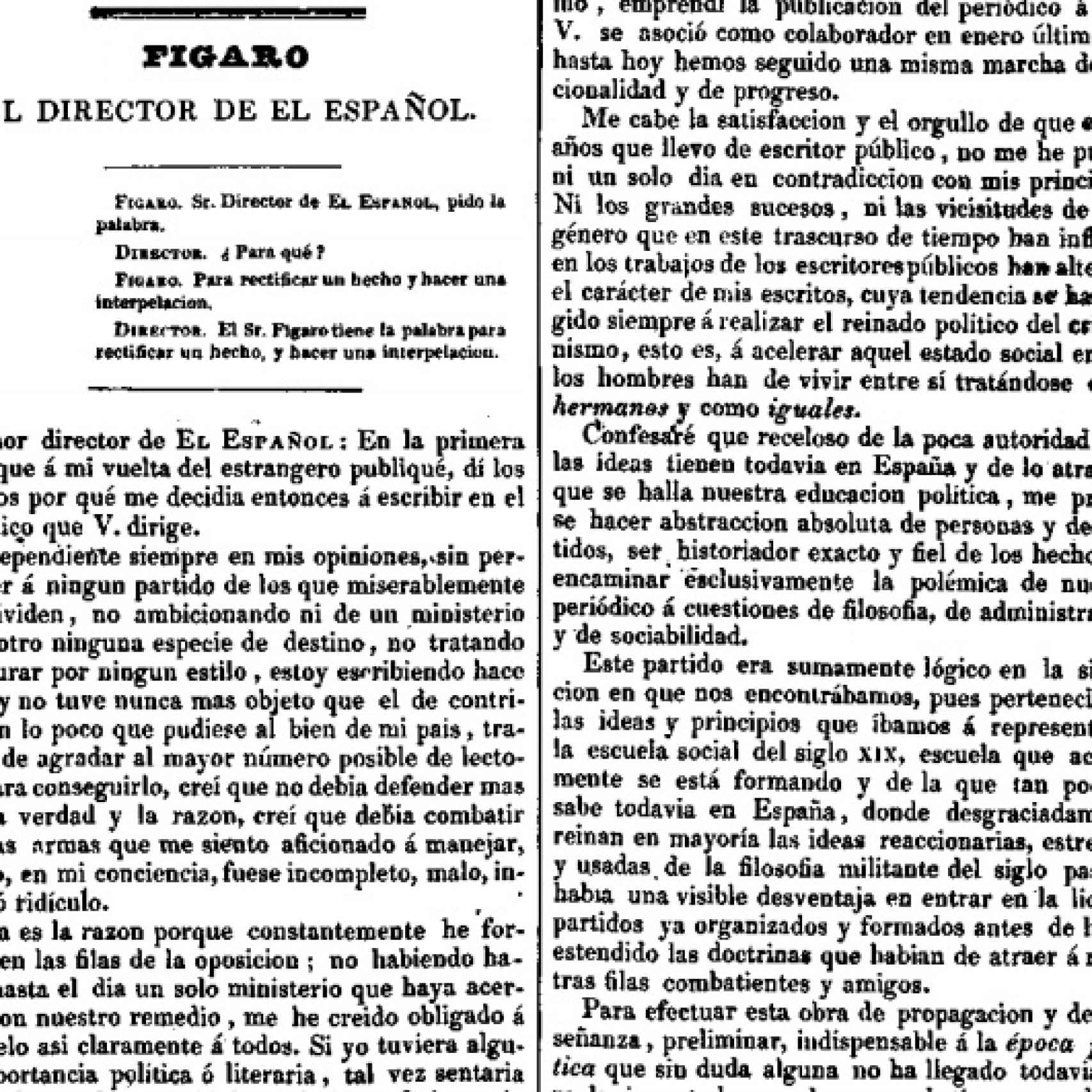 Figaro al director de El Español, 23.V.1836.
