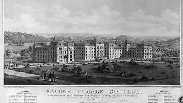 Vista de la Universidad, en 1864.