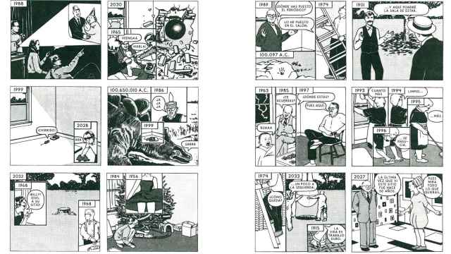 Doble página de Here, el cómic de 1989 del que nace Aquí