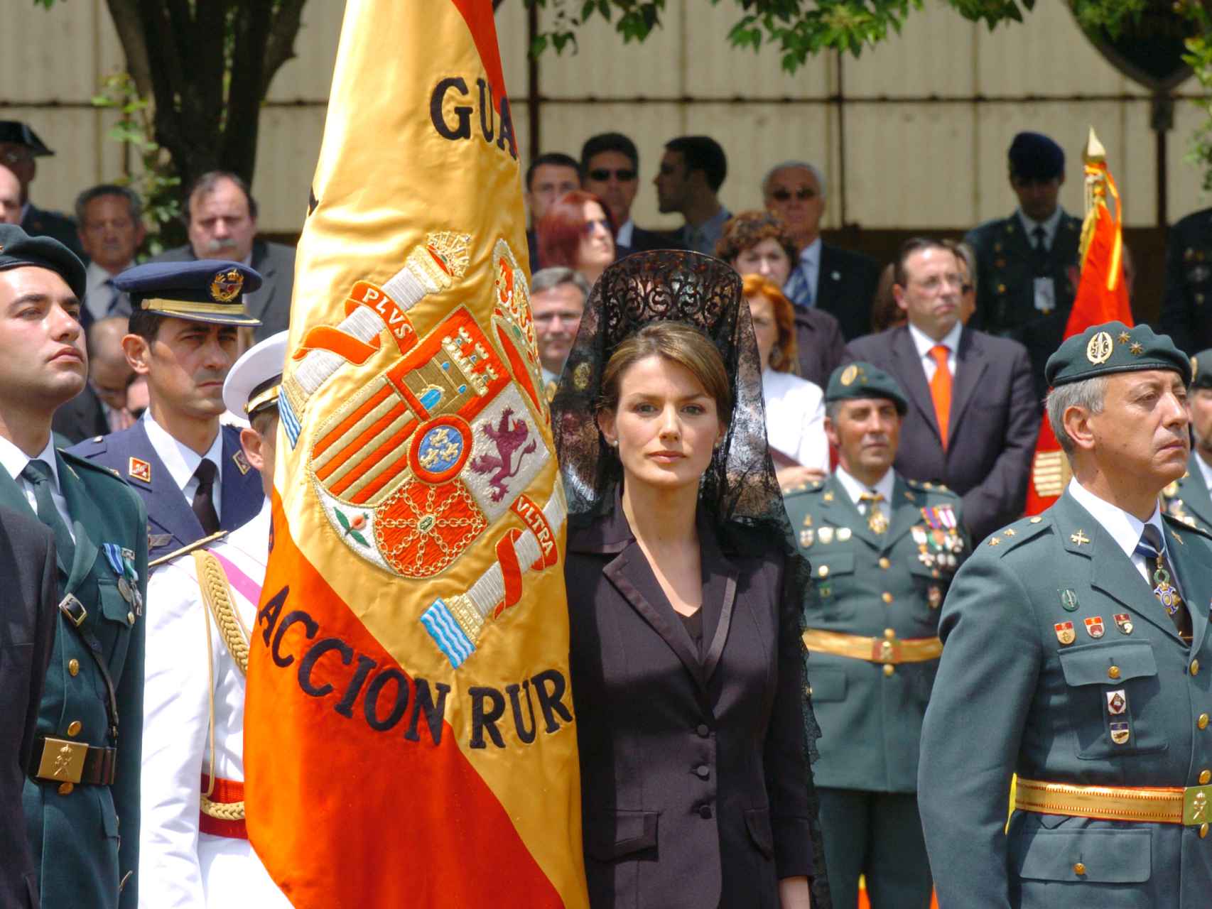 Letizia, siendo Princesa de Asturias en el 25º aniversario de la Guardia Civil en Logroño
