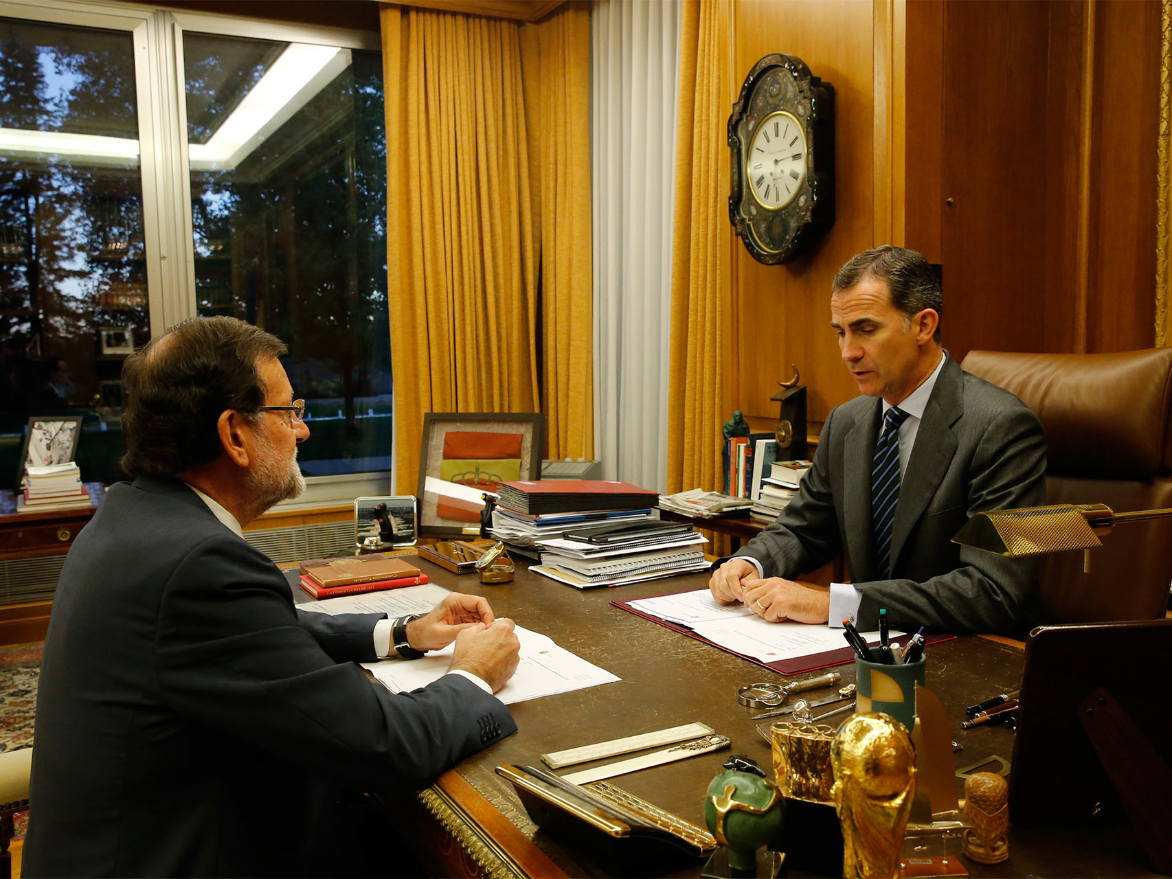 El rey y Rajoy, en Zarzuela.