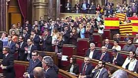 El Parlament de Catalunya ante la aprobación de la declaración soberanista