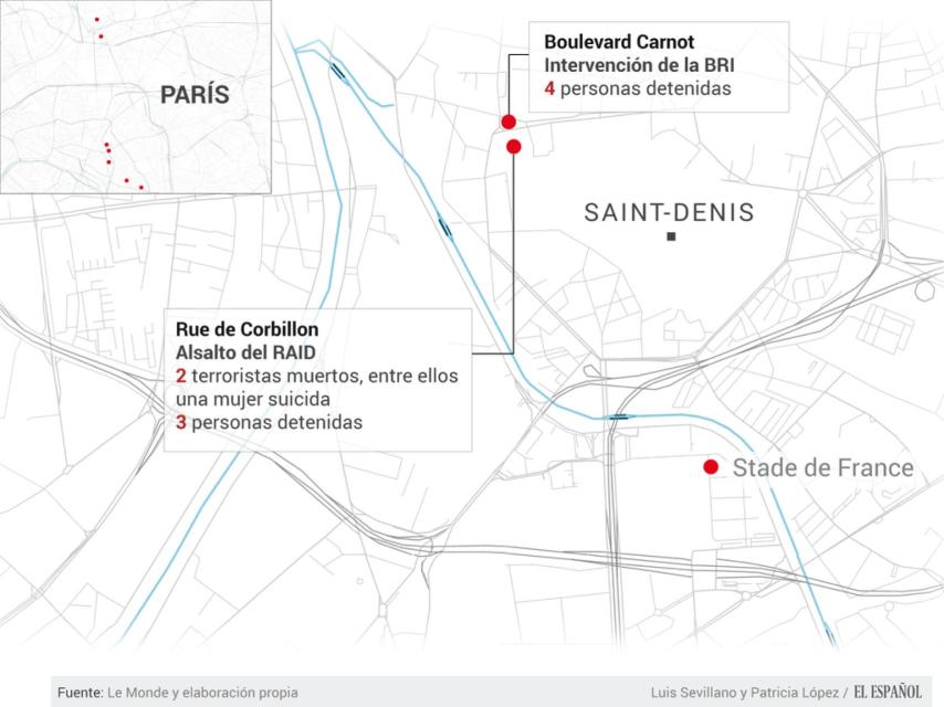 La operación de esta mañana en Saint Denis.