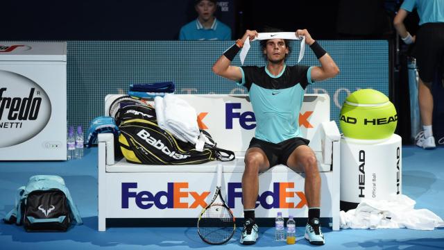 Nadal, este miércoles, en el partido ante Andy Murray.