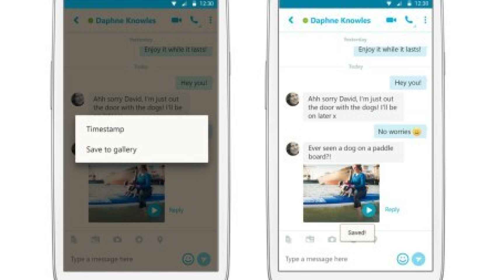 Ya es posible guardar los mensajes de video de Skype en la app para Android