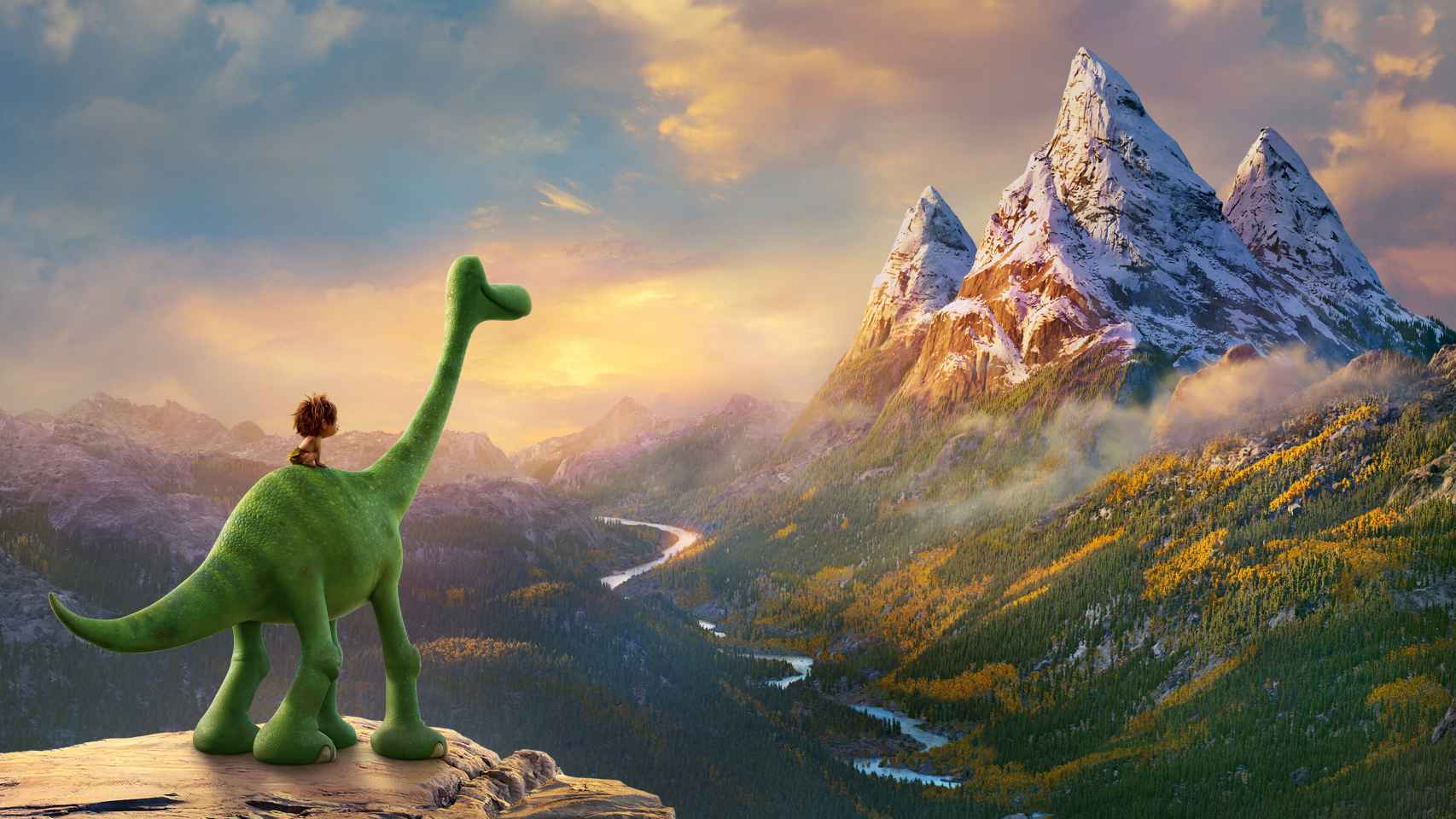 El dinosaurio Arlo y el humano Spot, en el filme
