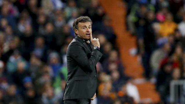 Luis Enrique durante un partido.