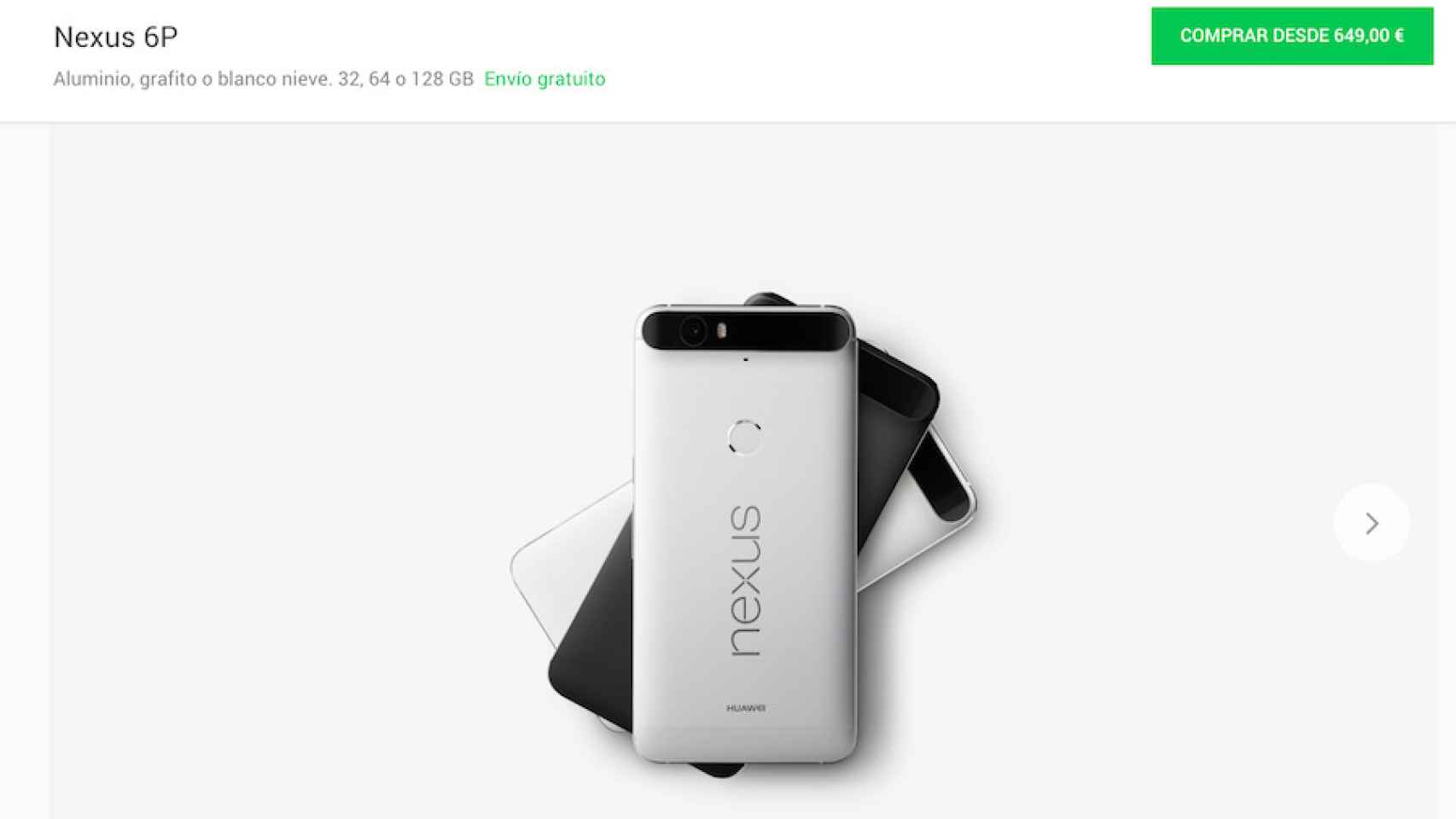 Nexus 6P ya disponible para comprar en España desde la Google Store