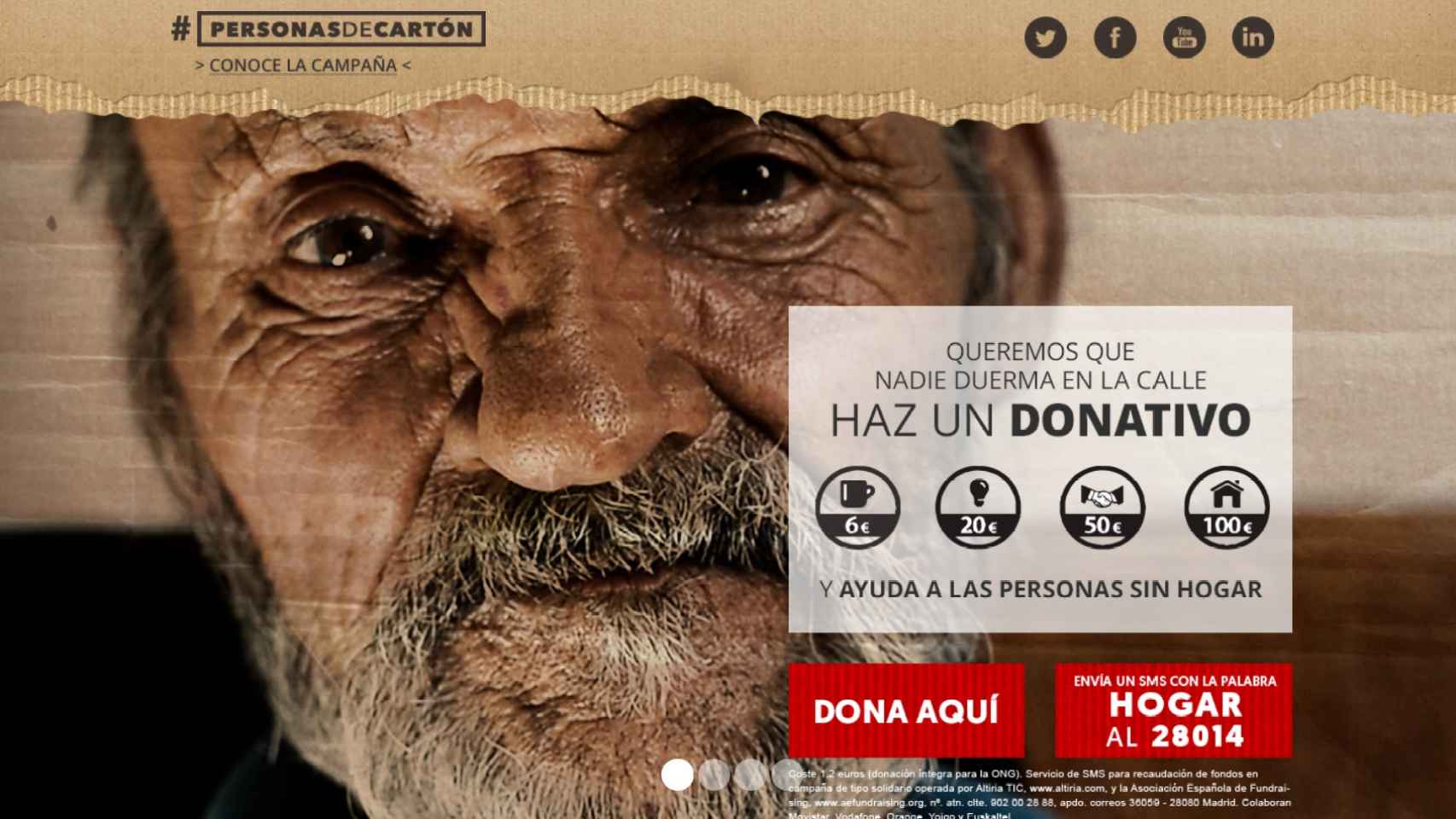 Home de RAIS Fundacion, #personasdecarton