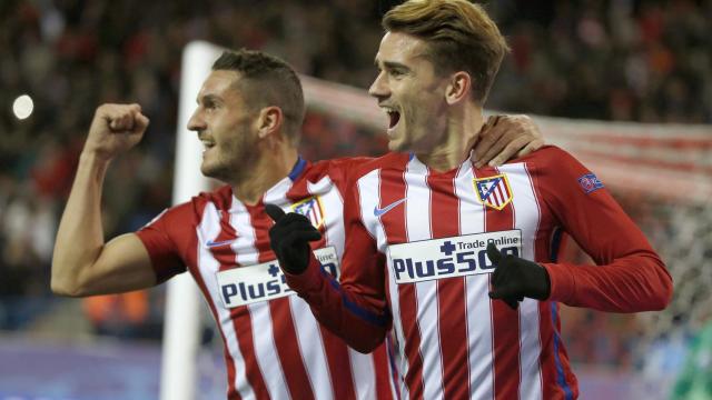 Griezmann celebra el primer gol / Kiko Huesca / EFE