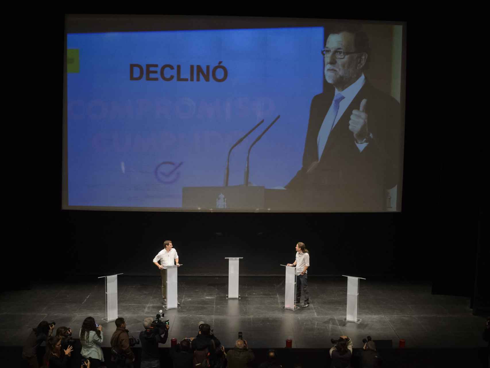 Sánchez y Rajoy no han asistido al debate universitario.