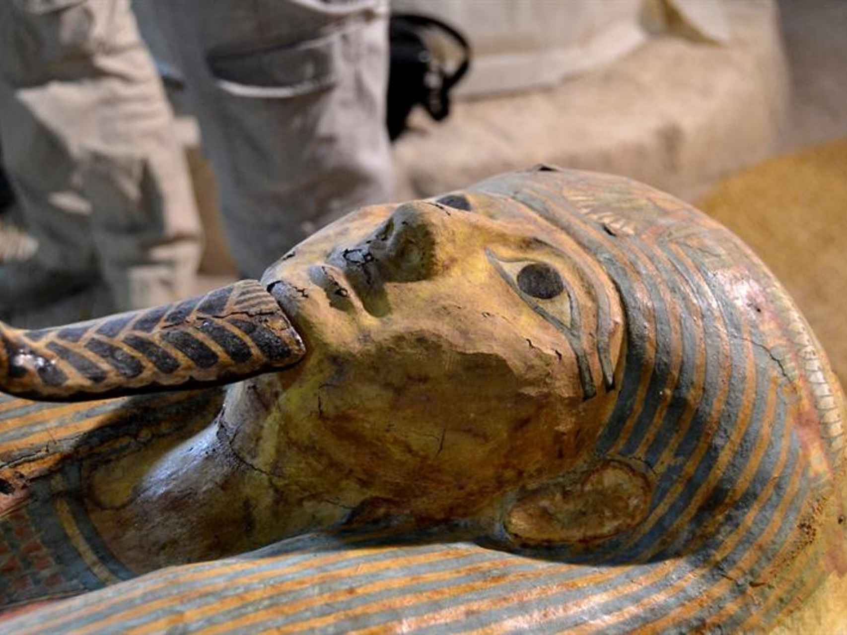 El sarcófago de un sacerdote del dios Amón Ra.