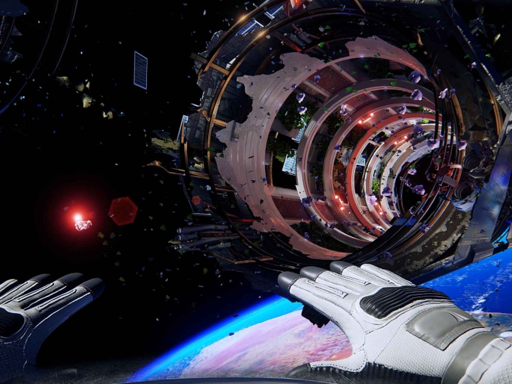 La experiencia visual de pasear por el espacio, en el juego Adr1ft