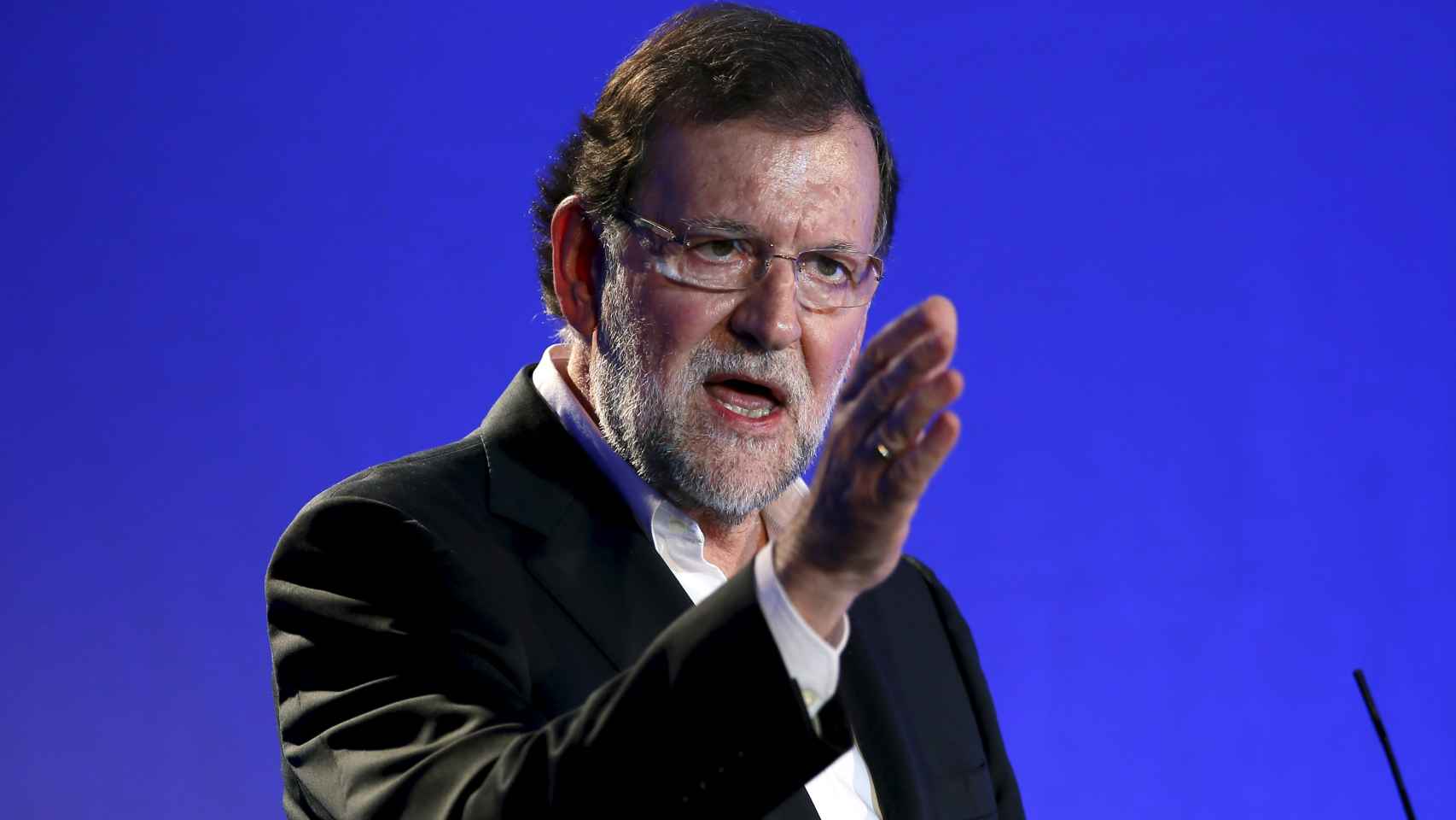 Rajoy, durante su comparecencia en la Ciudad de las Artes y las Ciencias.