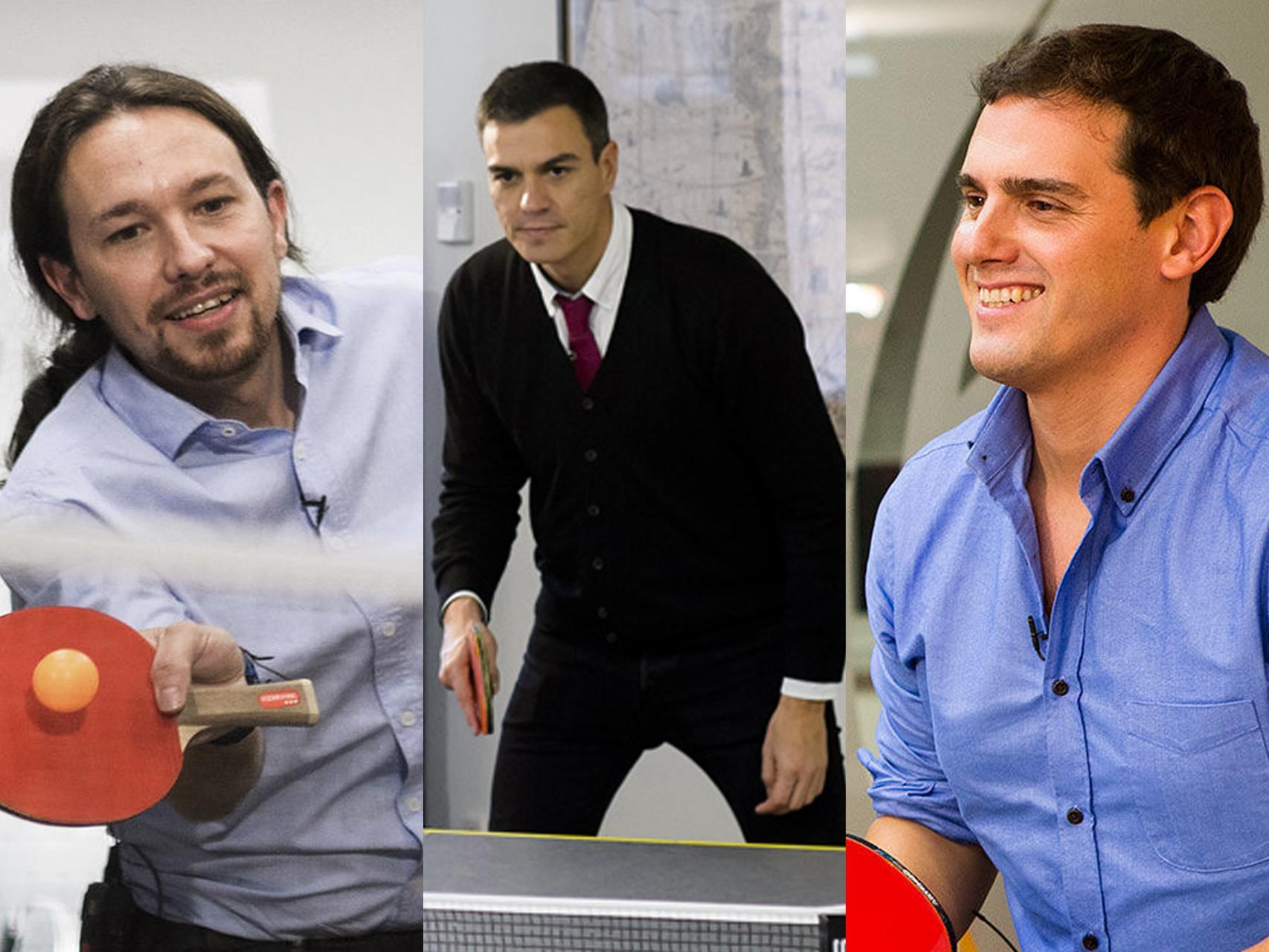 Iglesias, Sánchez y Rivera, en el ping-pong de EL ESPAÑOL.