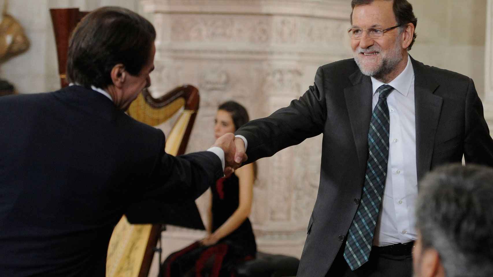 Aznar y Rajoy la última vez que se vieron, este mes de octubre.