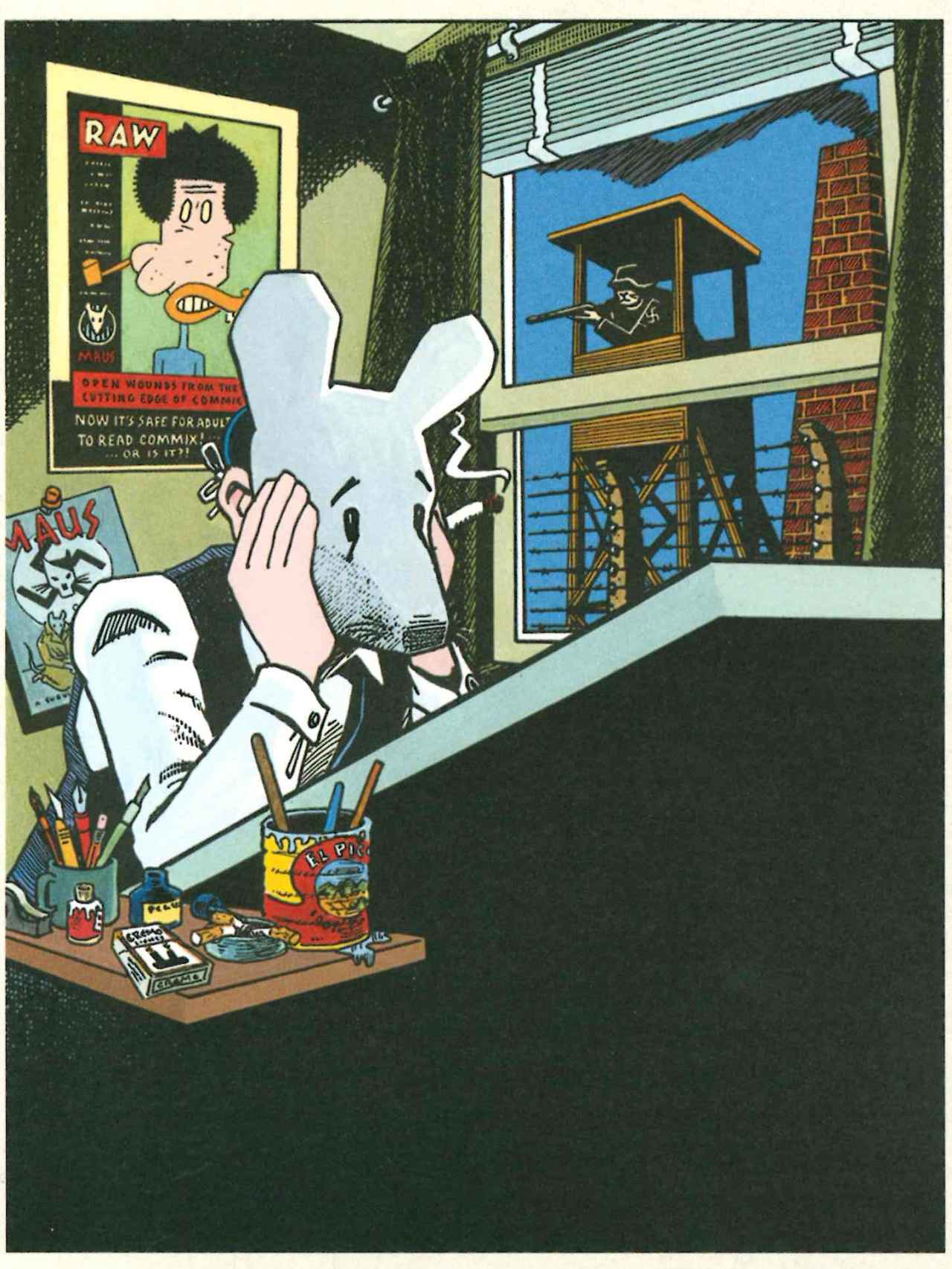 Autorretrato de Spiegelman para Maus