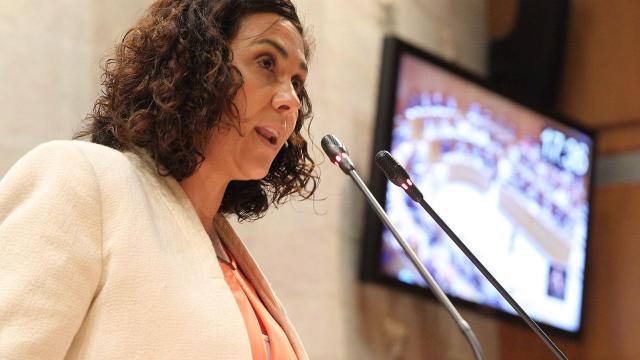 Susana Gaspar, durante el debate de investidura en Aragón.