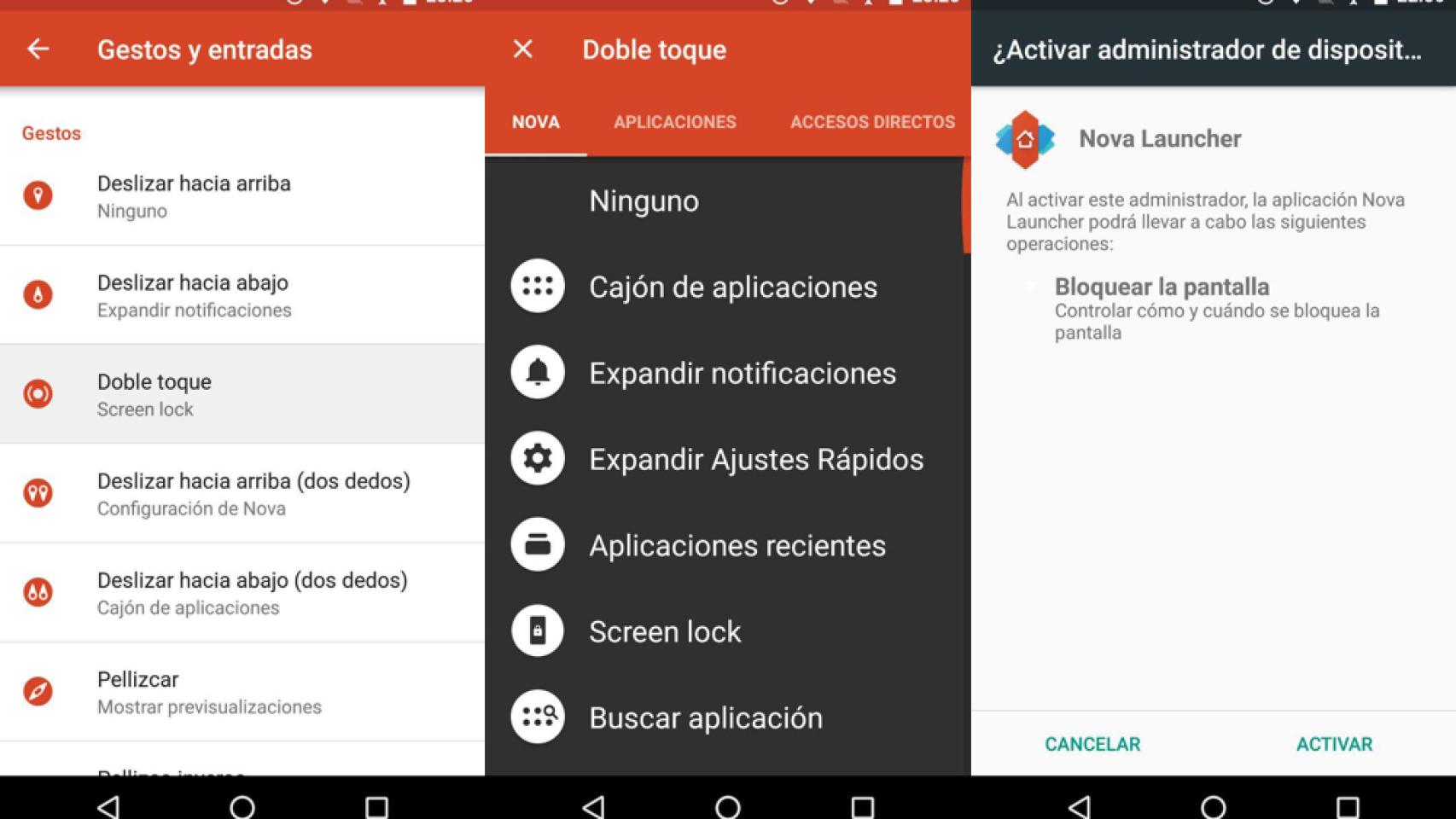 Consigue el doble toque para bloquear en cualquier móvil con Nova Launcher [APK]