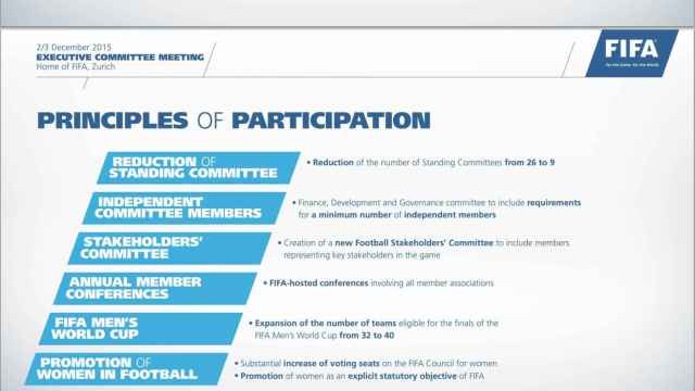Presentación de las medidas en la reunión de la FIFA