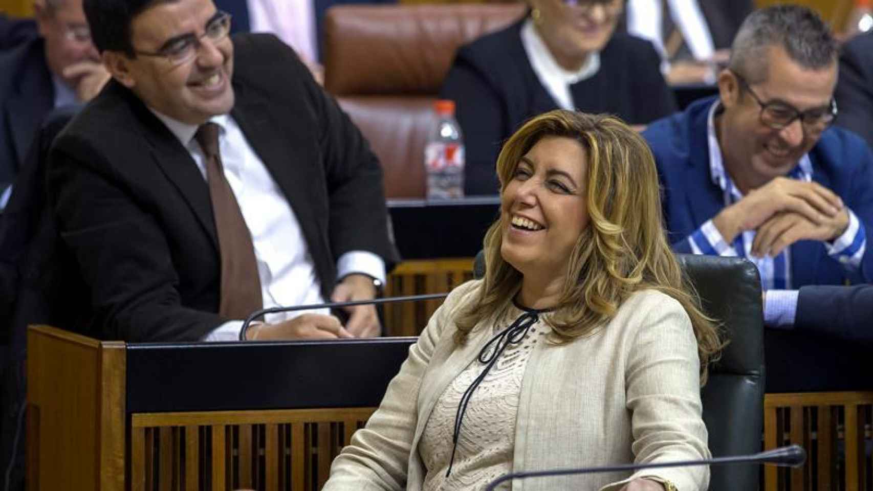 Susana Díaz durante el debate de los Presupuestos andaluces.