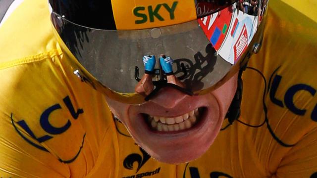 Chris Froome, durante una contrarreloj