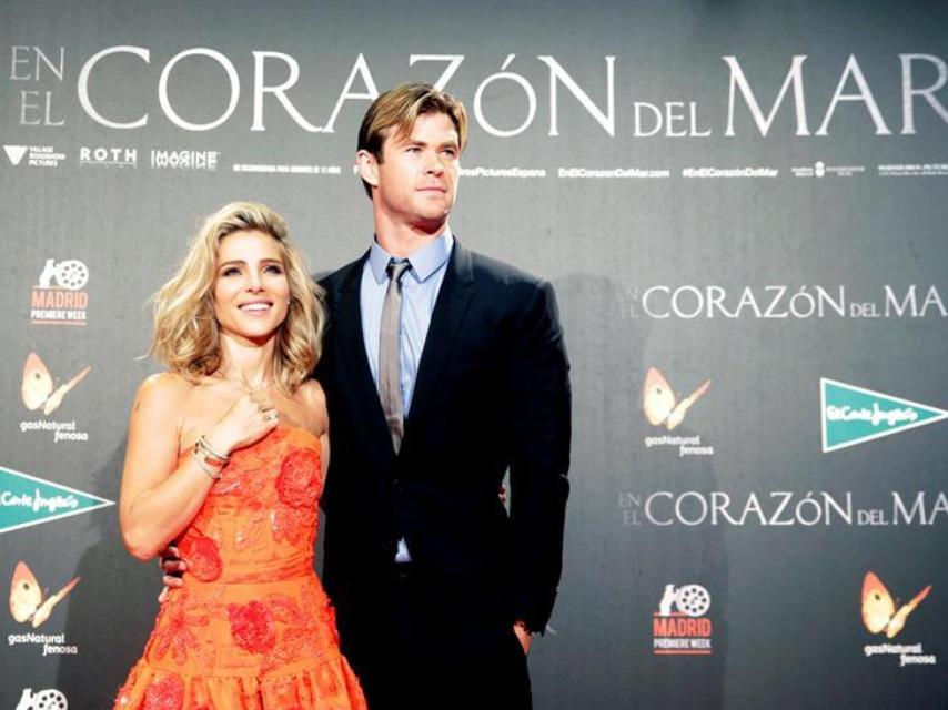 Chris Hemsworth y su esposa, Elsa Pataky, en la premiere madrileña del filme