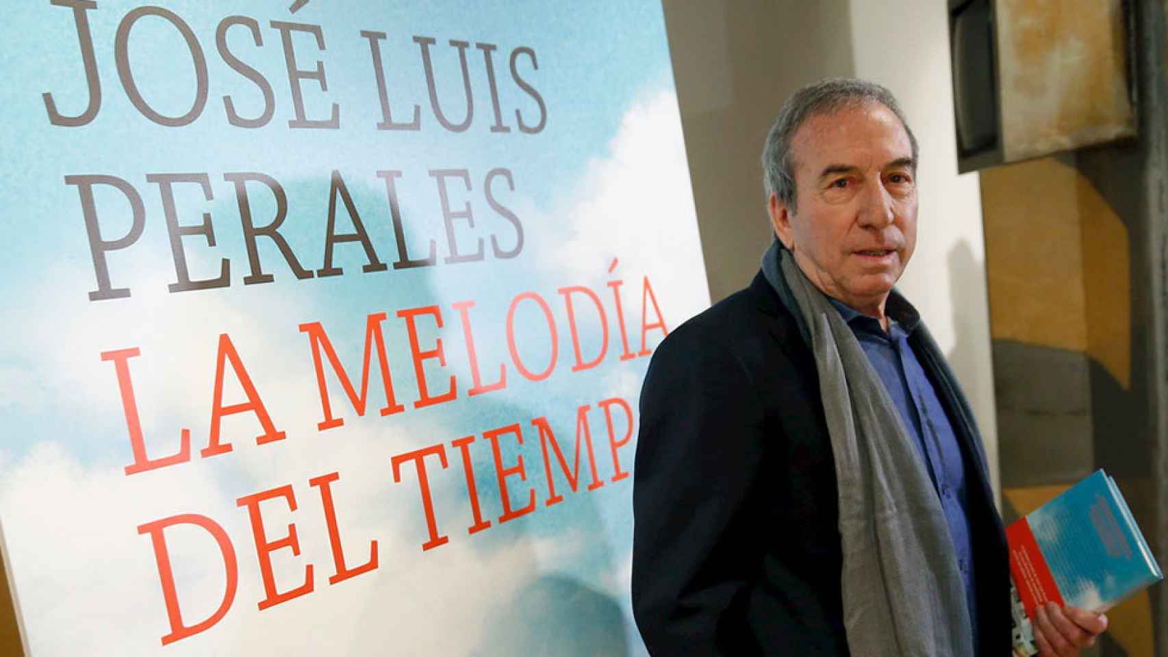 Perales durante la presentación de la novela en Madrid